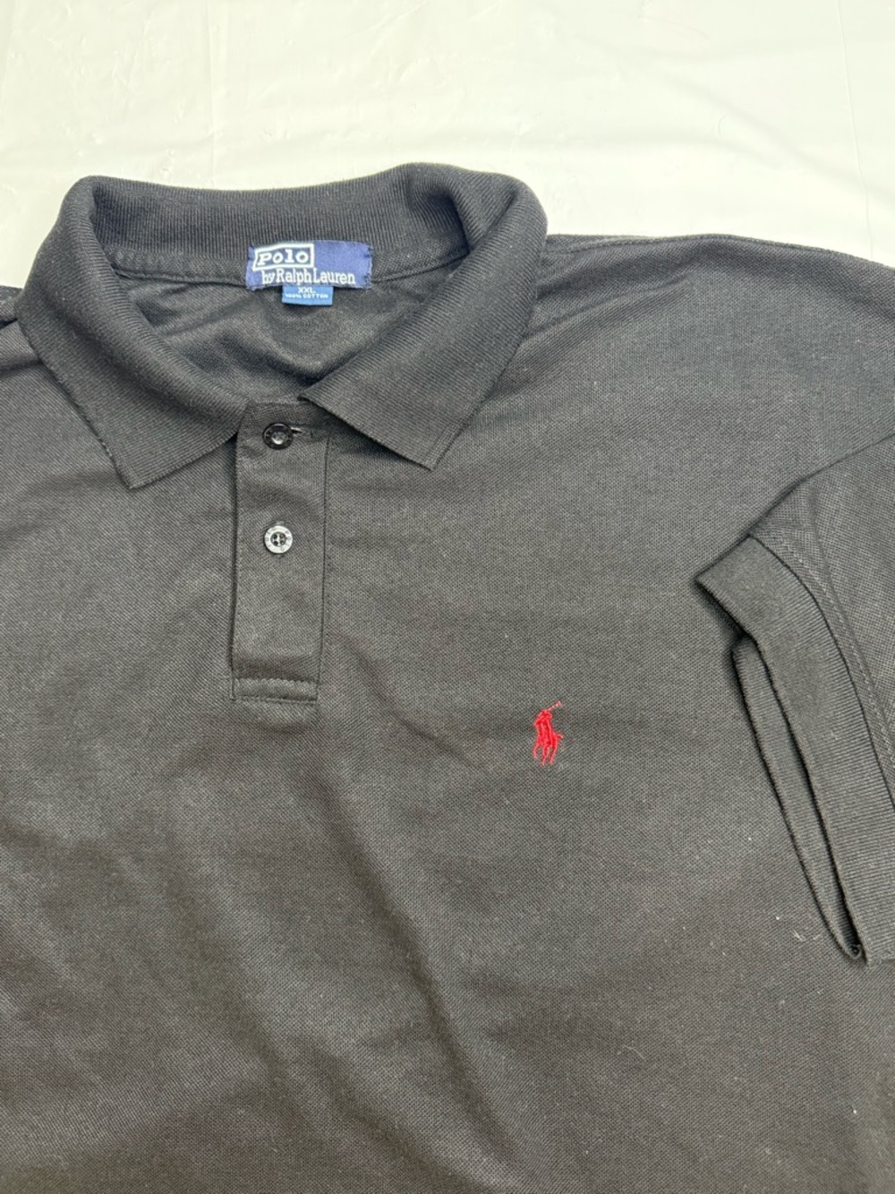 Polo Ralph Lauren Polo Shirt Mens XXL Black Red Pony Short Sleeve Cotton